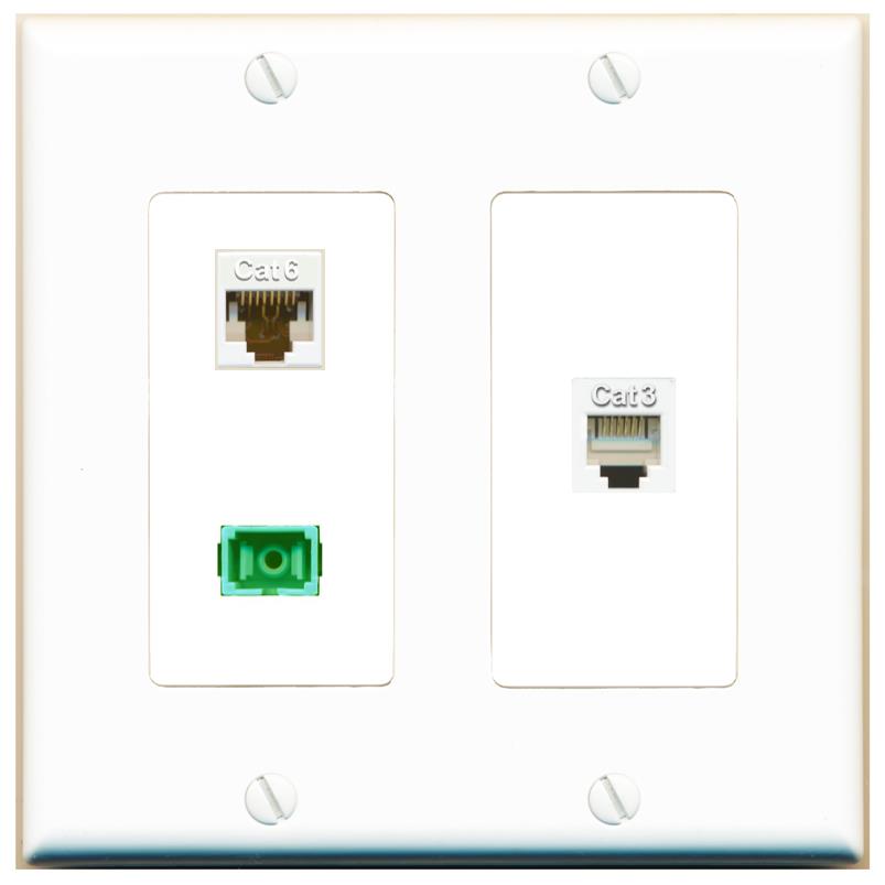 CAT6 PHONE SC-APC-SX Wall Plate [White]