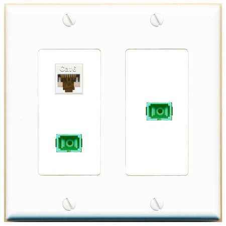 CAT6 2 SC-APC-SX Wall Plate [White]