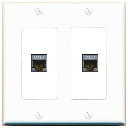 2 CAT7 Wall Plate [White]