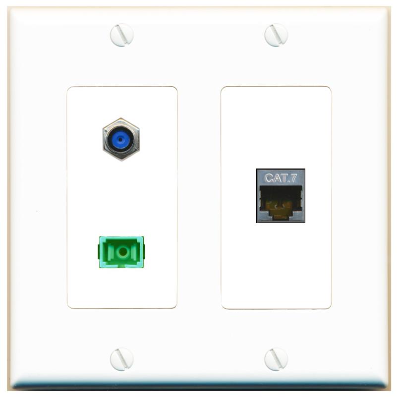 CAT7 F81 SC-APC-SX Wall Plate [White]
