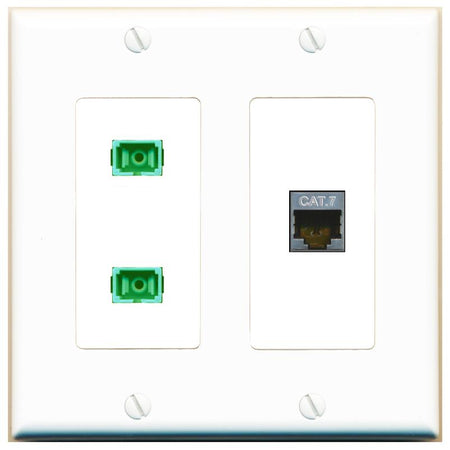 CAT7 2 SC-APC-SX Wall Plate [White]