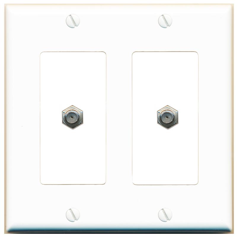 2 COAX Wall Plate [White]