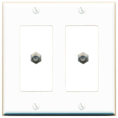 2 COAX Wall Plate [White]