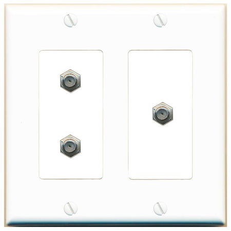 3 COAX Wall Plate [White]
