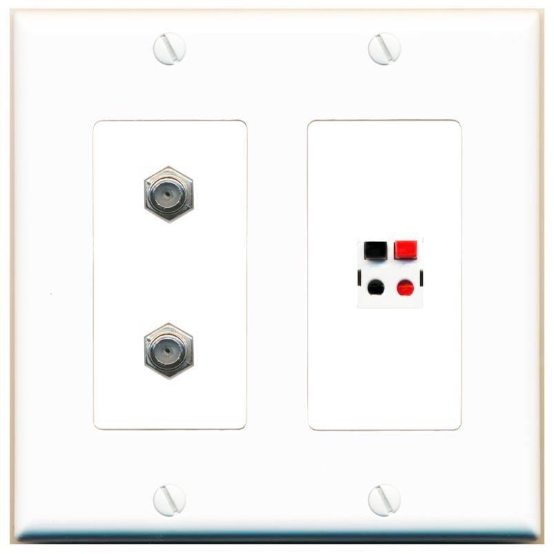 2 COAX SPEAKER Wall Plate [White]
