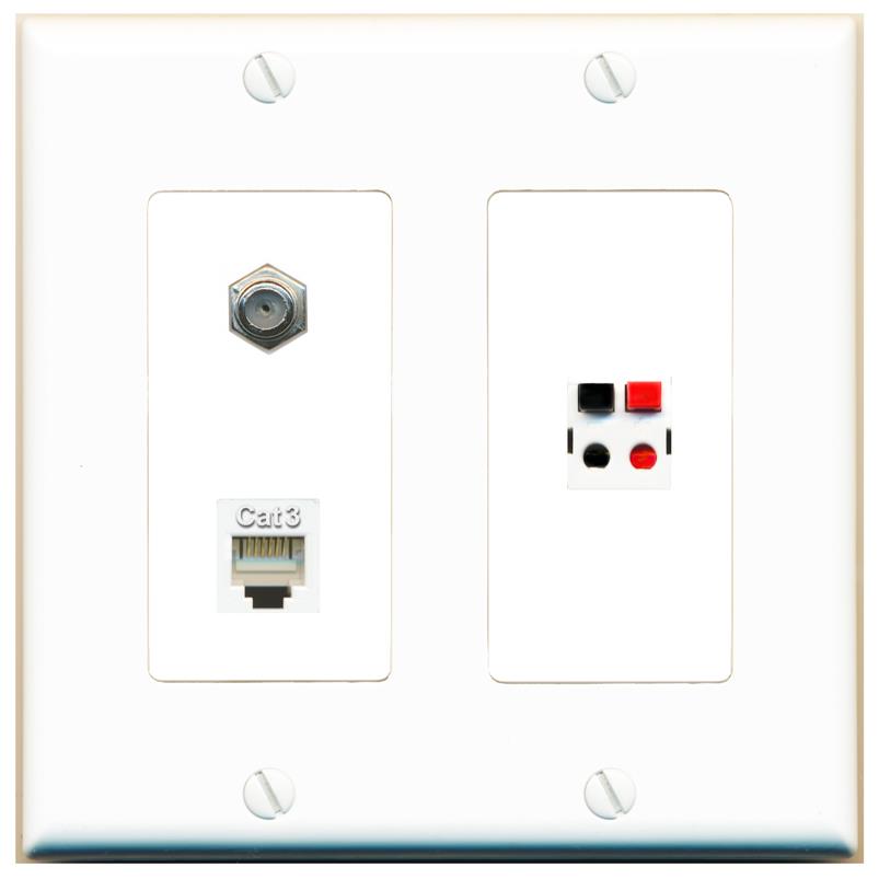 COAX PHONE SPEAKER Wall Plate [White]