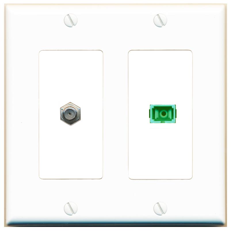 COAX SC-APC-SX Wall Plate [White]