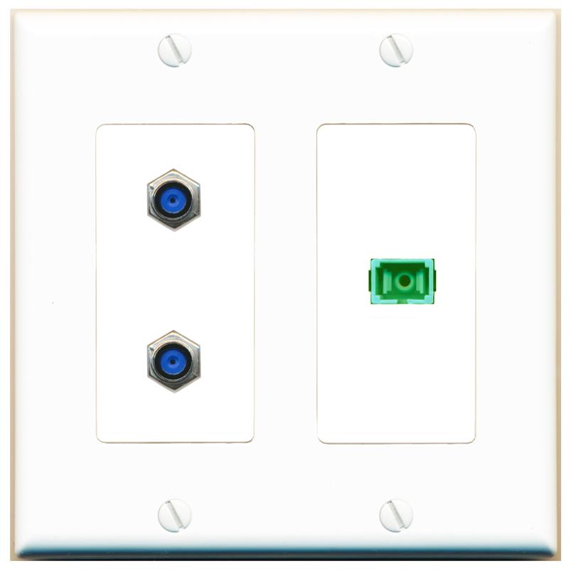 2 F81 SC-APC-SX Wall Plate [White]