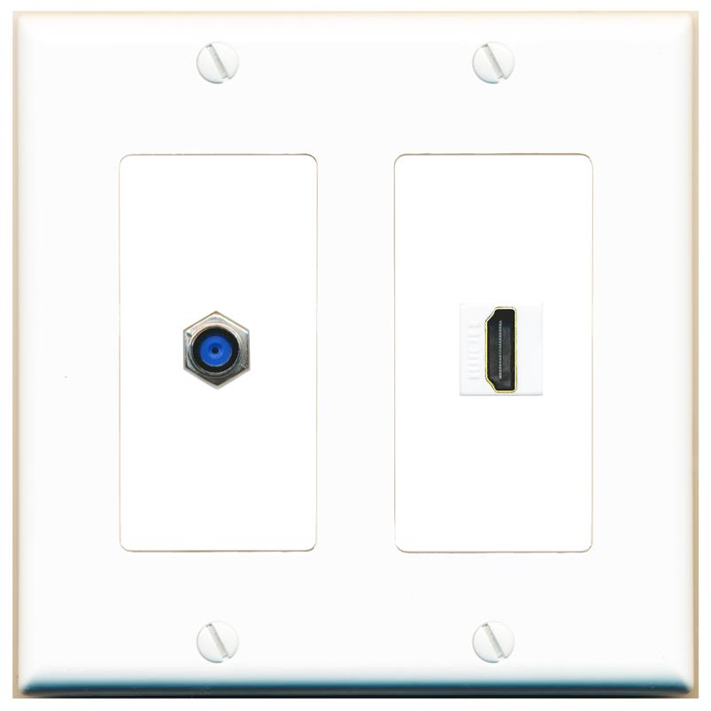 F81 HDMI Wall Plate [White]