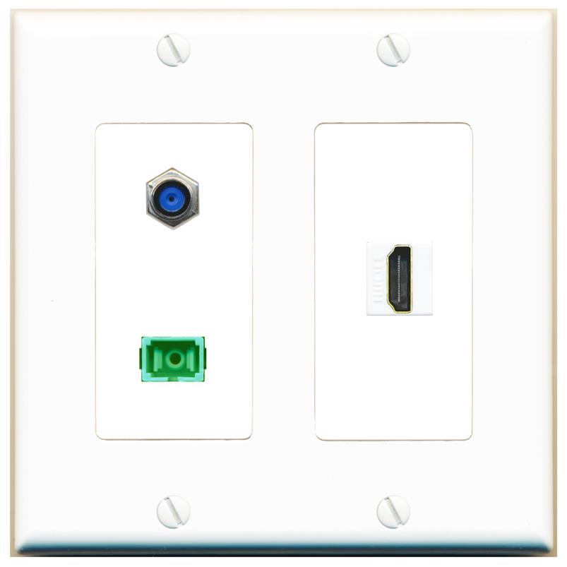 F81 HDMI SC-APC-SX Wall Plate [White]