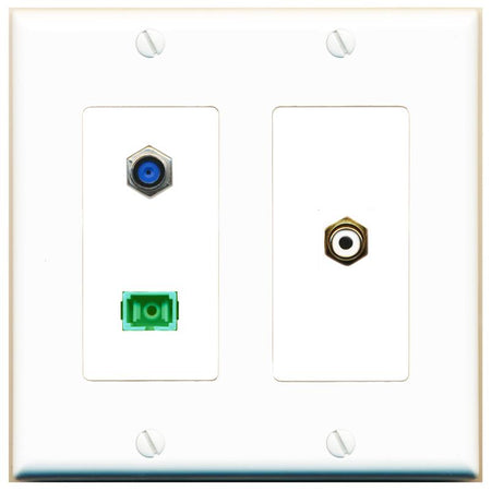 F81 RCA-WHITE SC-APC-SX Wall Plate [White]