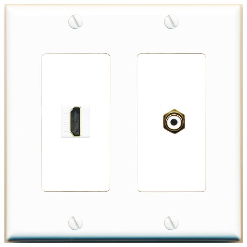 HDMI RCA-WHITE Wall Plate [White]