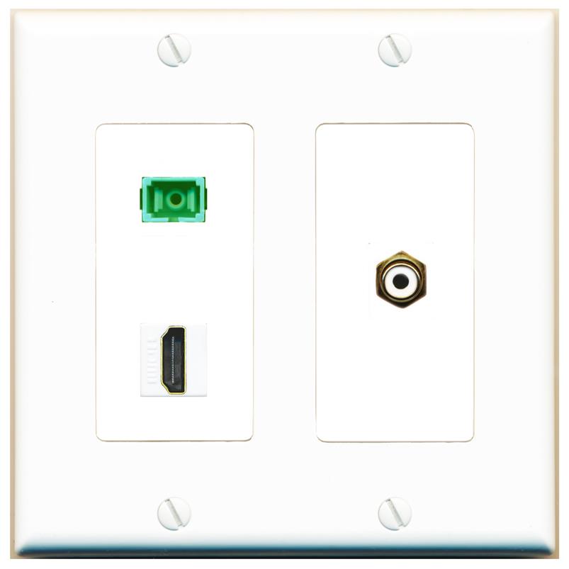 HDMI RCA-WHITE SC-APC-SX Wall Plate [White]