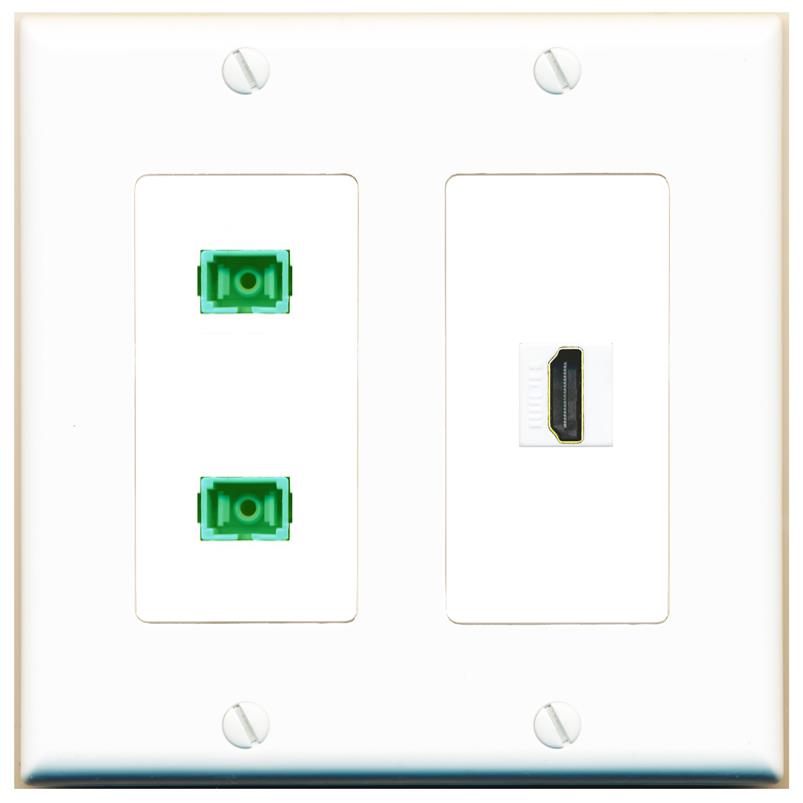 HDMI 2 SC-APC-SX Wall Plate [White]