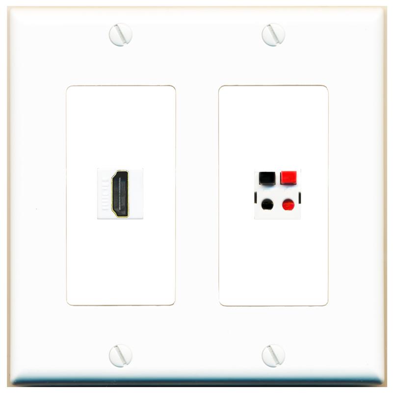 HDMI SPEAKER Wall Plate [White]