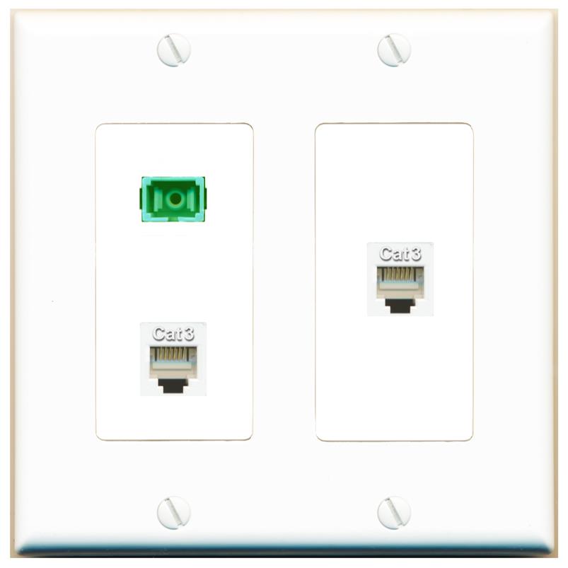 2 PHONE SC-APC-SX Wall Plate [White]