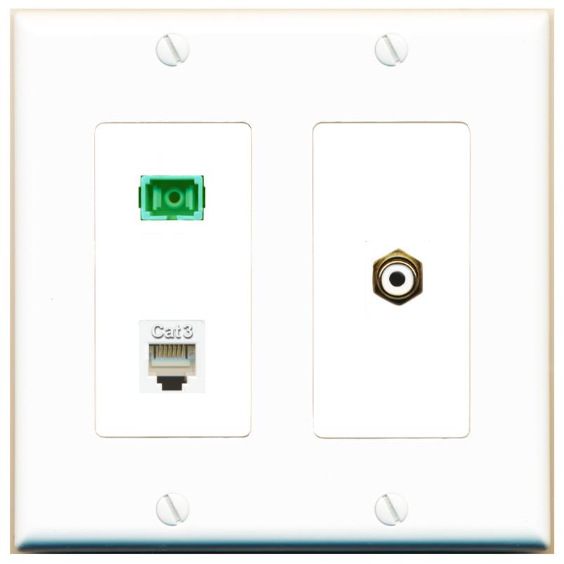 PHONE RCA-WHITE SC-APC-SX Wall Plate [White]