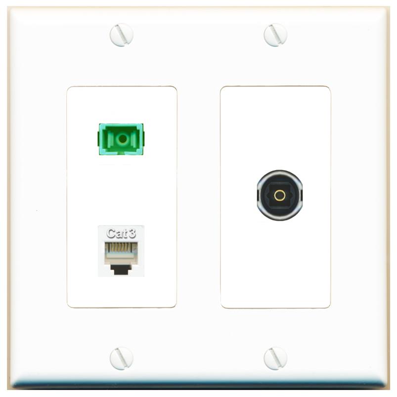 PHONE SC-APC-SX TOSLINK Wall Plate [White]