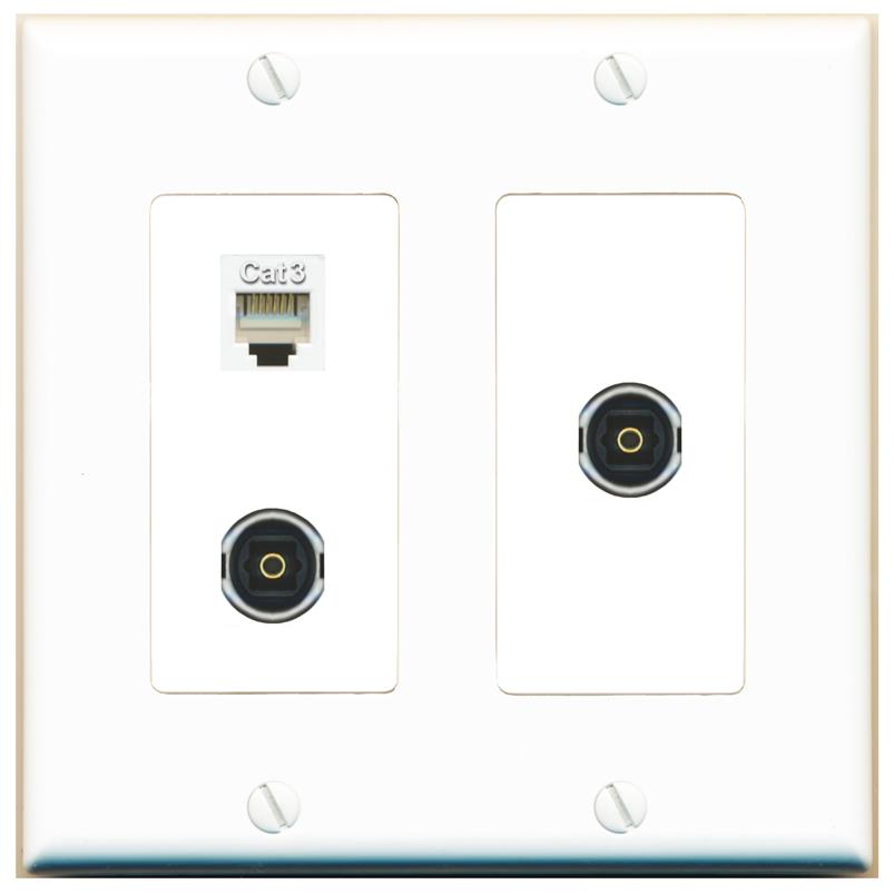 PHONE 2 TOSLINK Wall Plate [White]