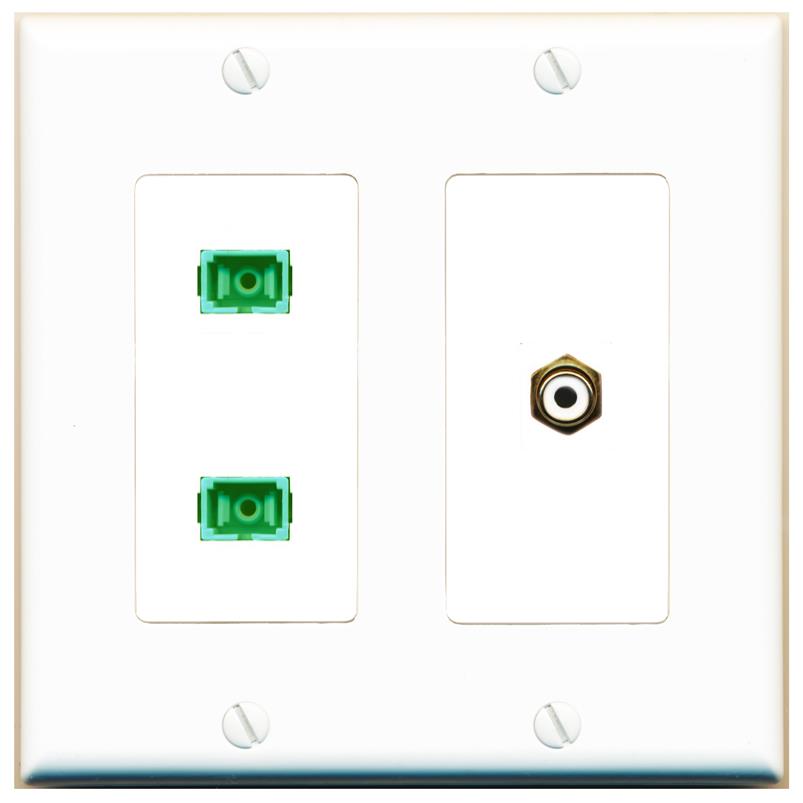 RCA-WHITE 2 SC-APC-SX Wall Plate [White]