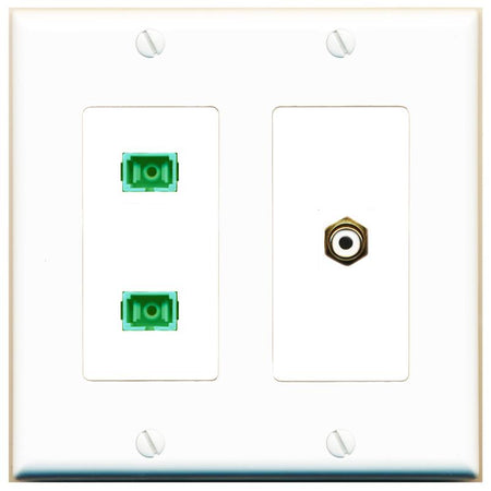 RCA-WHITE 2 SC-APC-SX Wall Plate [White]