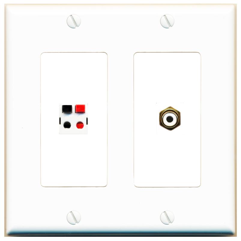 RCA-WHITE SPEAKER Wall Plate [White]
