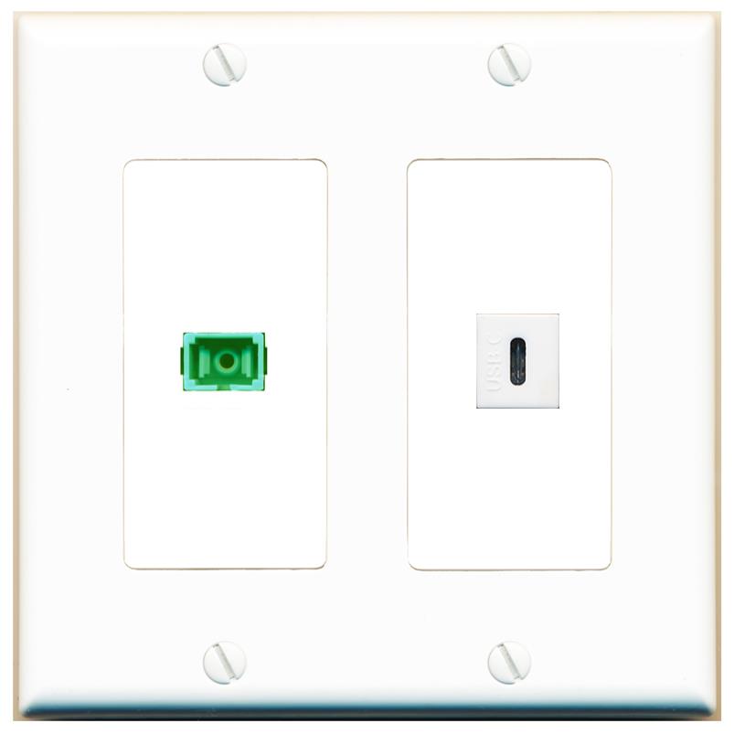 SC-APC-SX USBC Wall Plate [White]