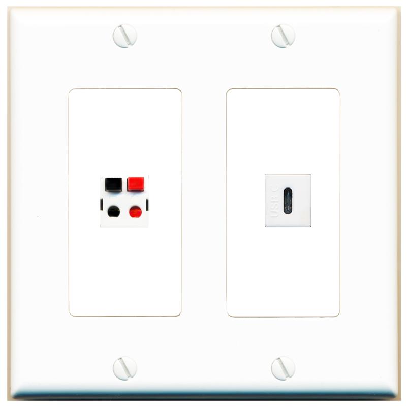 SPEAKER USBC Wall Plate [White]