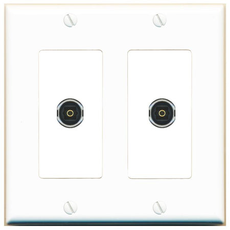 2 TOSLINK Wall Plate [White]
