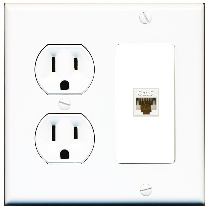 CAT6 Wall Plate [White]