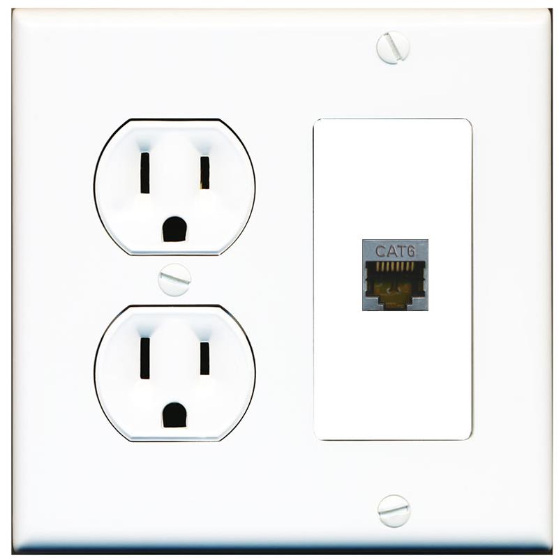 CAT6-SHIELDED Wall Plate [White]