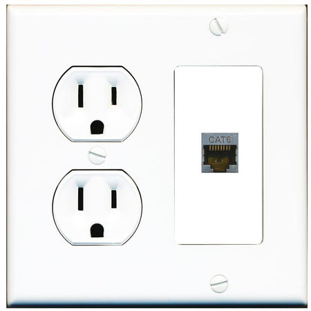 CAT6-SHIELDED Wall Plate [White]