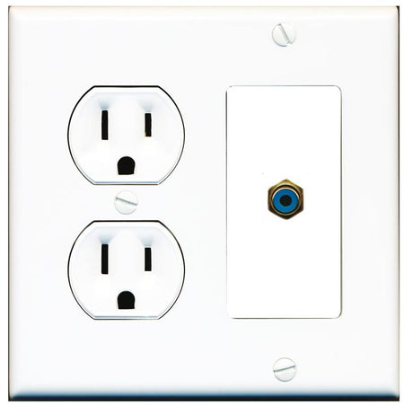 RCA-BLUE Wall Plate [White]