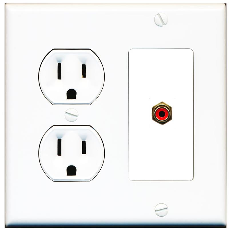 RCA-RED Wall Plate [White]