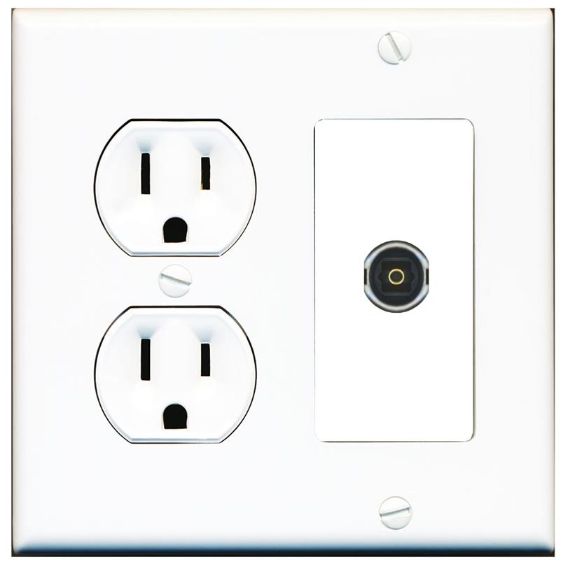 TOSLINK Wall Plate [White]