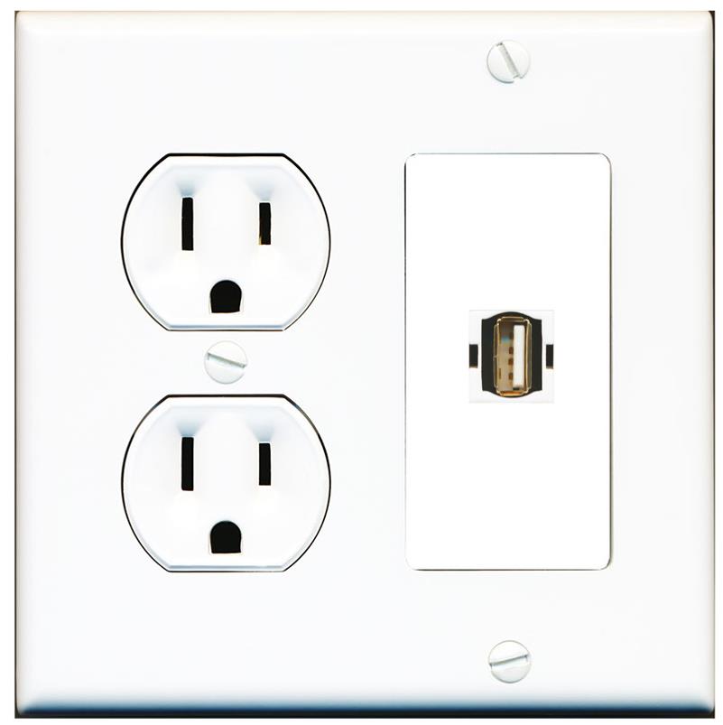 USB2 Wall Plate [White]