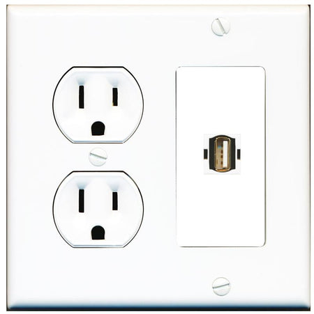 USB2 Wall Plate [White]