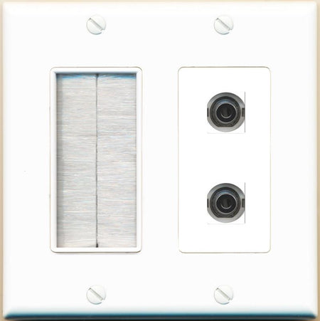 2 3.5mm Wall Plate [White]