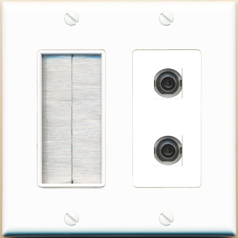 2 3.5mm Wall Plate [White]