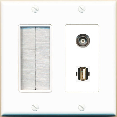 BNC USB2 Wall Plate [White]