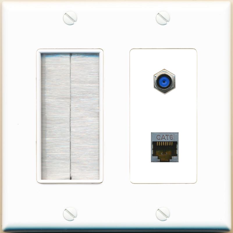 CAT6-SHIELDED F81 Wall Plate [White]