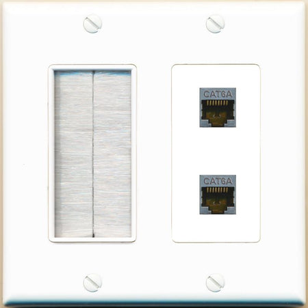 2 CAT6A Wall Plate [White]
