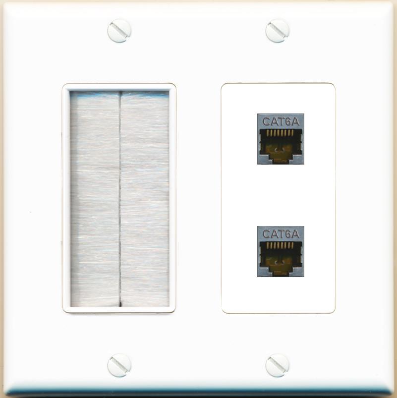 2 CAT6A Wall Plate [White]