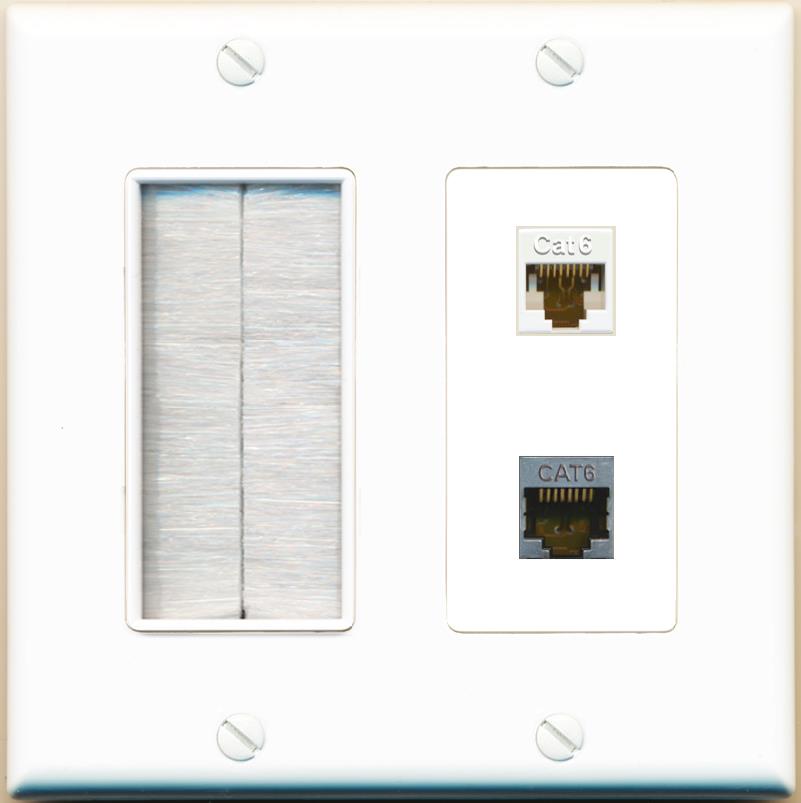 CAT6 CAT6-SHIELDED Wall Plate [White]