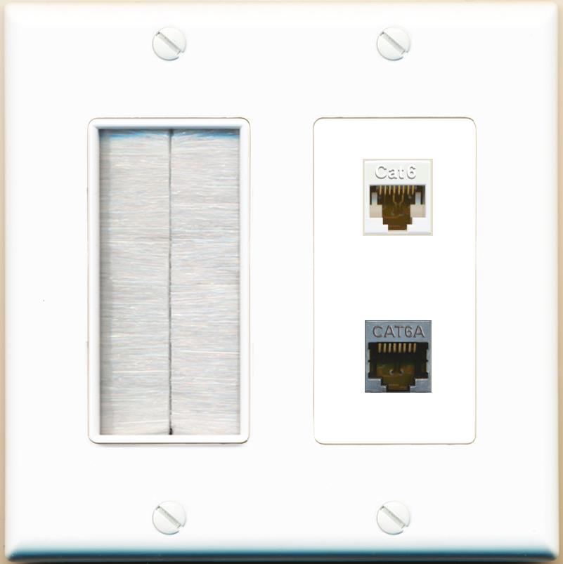 CAT6 CAT6A Wall Plate [White]