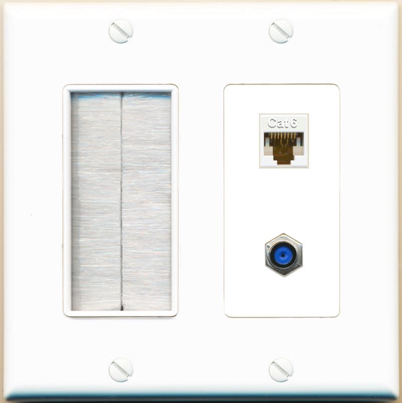 CAT6 F81 Wall Plate [White]