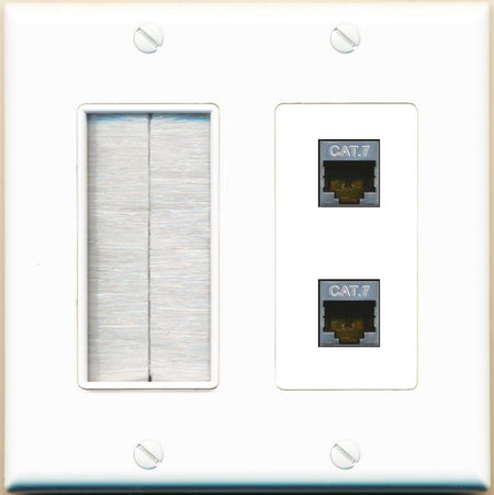 2 CAT7 Wall Plate [White]