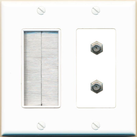 2 COAX Wall Plate [White]