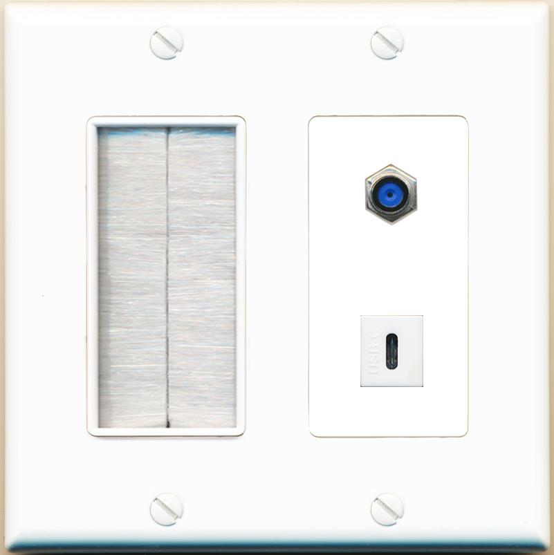 F81 USBC Wall Plate [White]