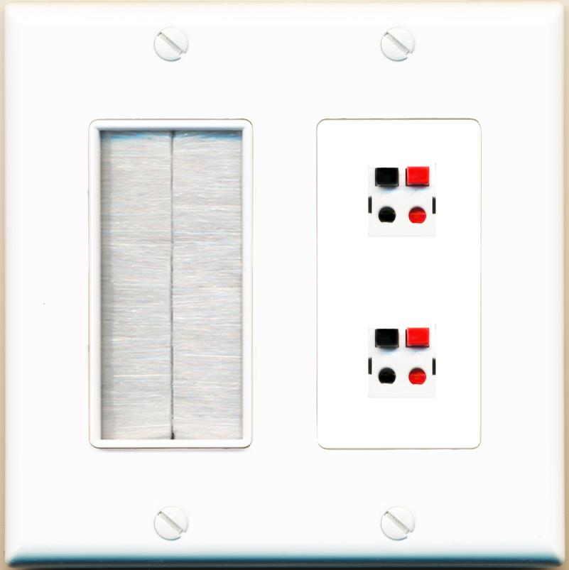 2 SPEAKER Wall Plate [White]